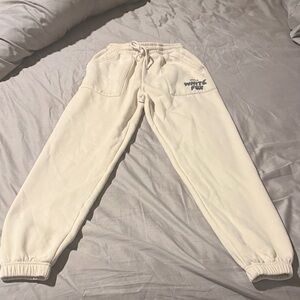 White Fox Boutique Cream Track Pants